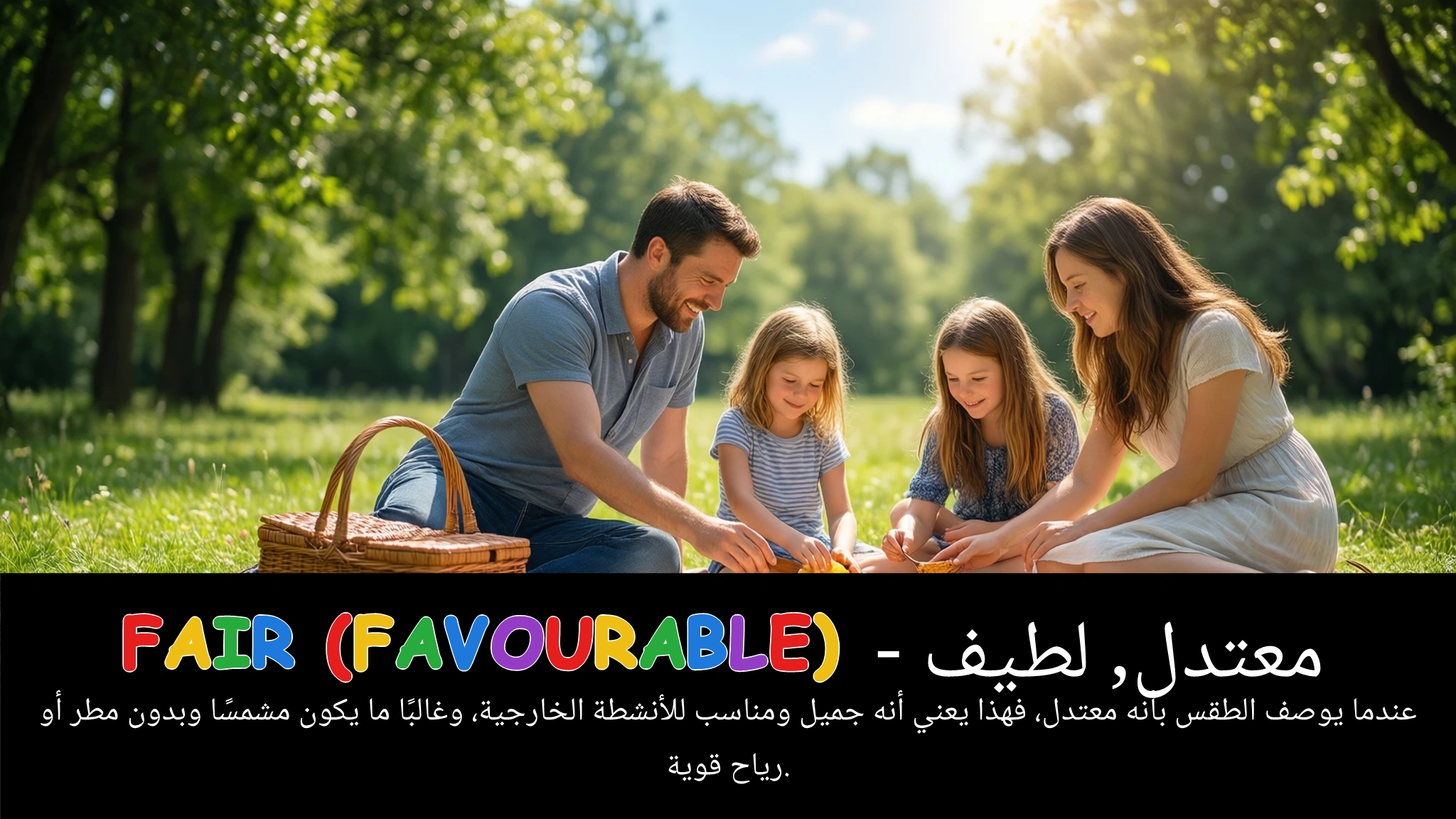 Arabic Illustration for fair (favourable)